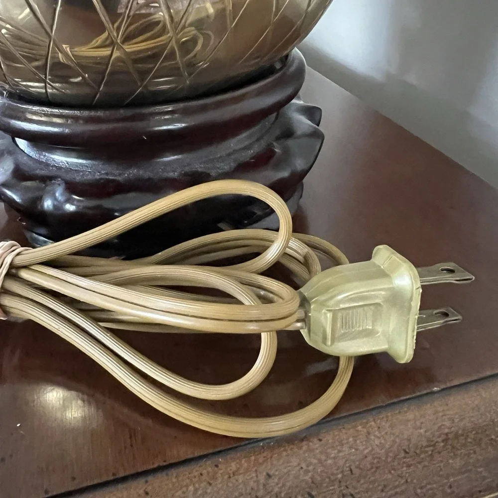 Vintage Brass Pineapple Table Lamp No Shade, Harp And Finial Included - Repaired